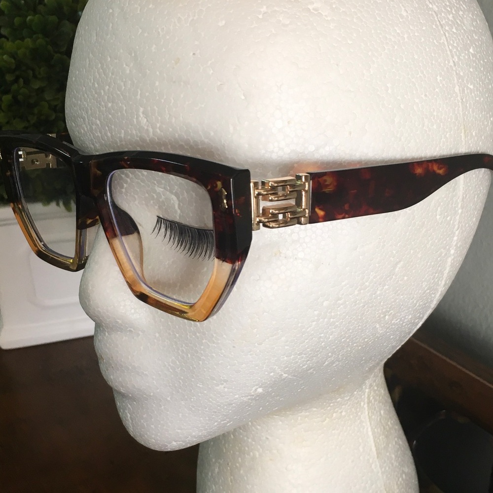 Tortoise Shell Gradient Cat-Eye Reading Glasses - Brown